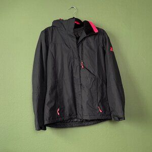 ZeroXposure Black Hooded Zip-Up Winter Snow Jacket Size Small